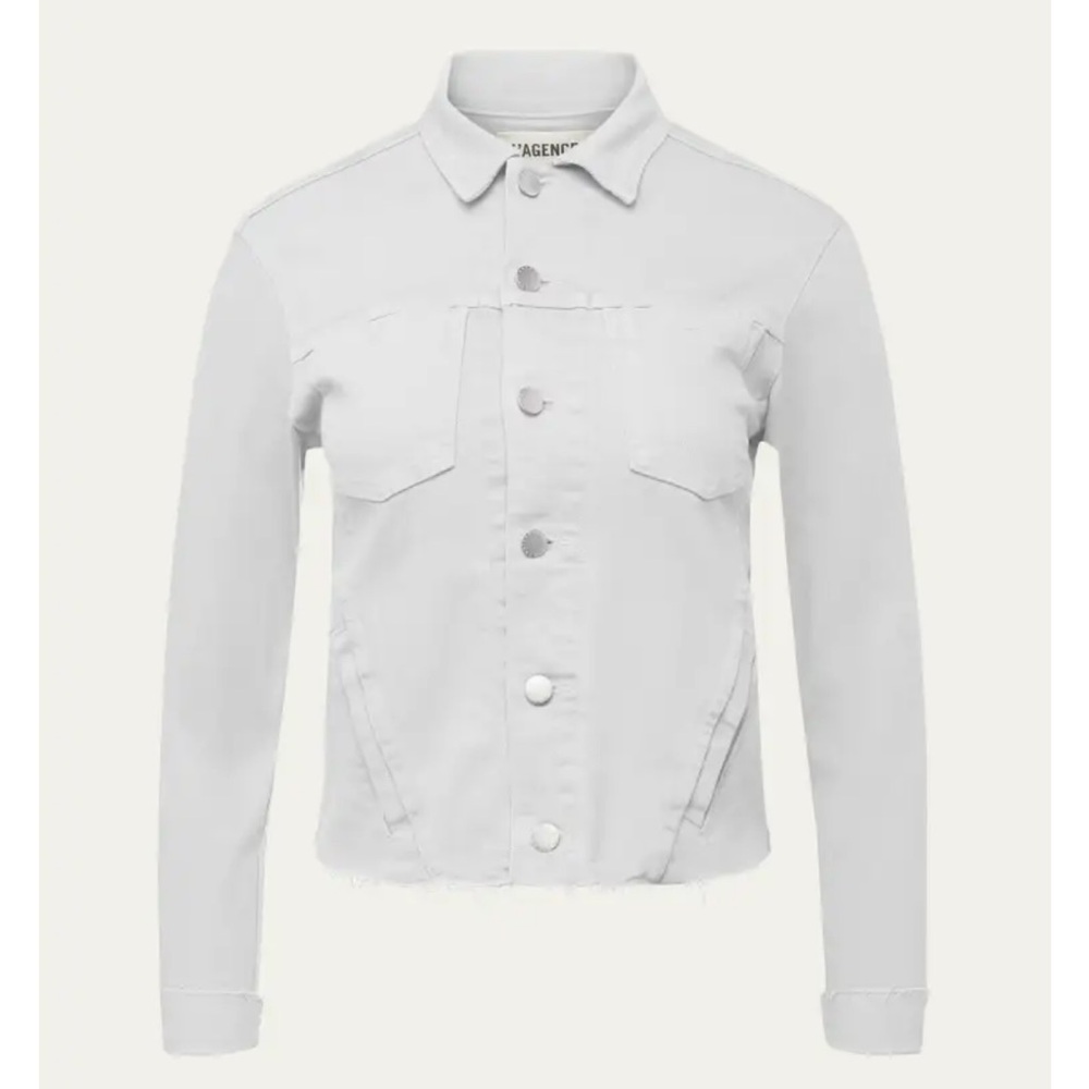 L'AGENCE White Jean Jacket